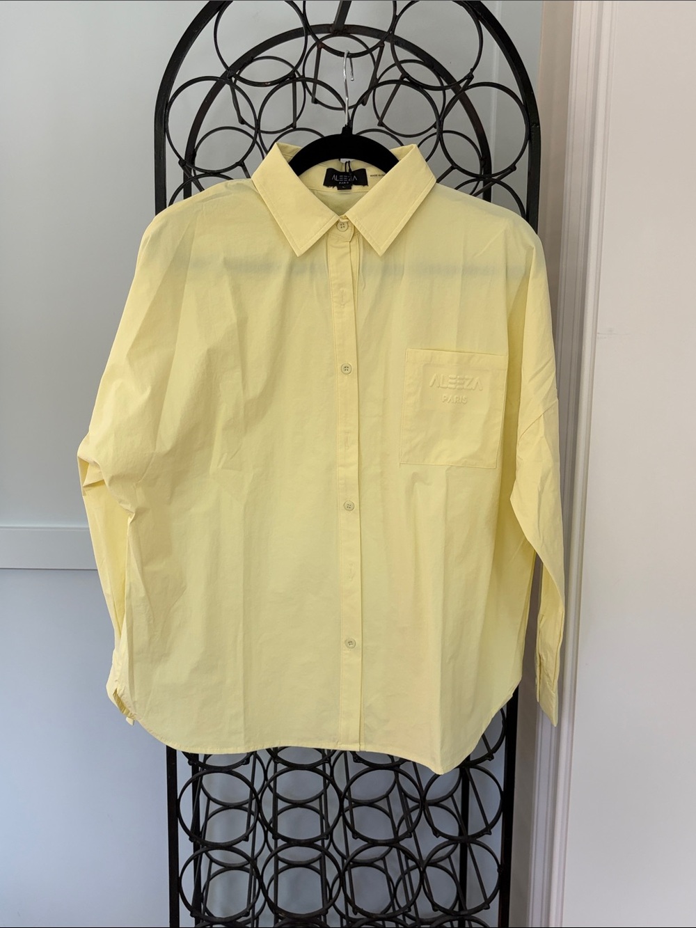 Alyx Pale Yellow Button-Down Shirt with Chest Pocket